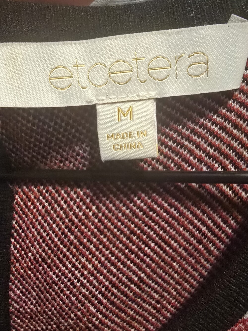 Etcetera Black Midi Dress with Pink and Cream Windowpane Pattern - Picture 4 of 5